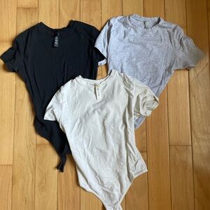 SKIMS 3-pack Cotton Jersey Bodysuit
